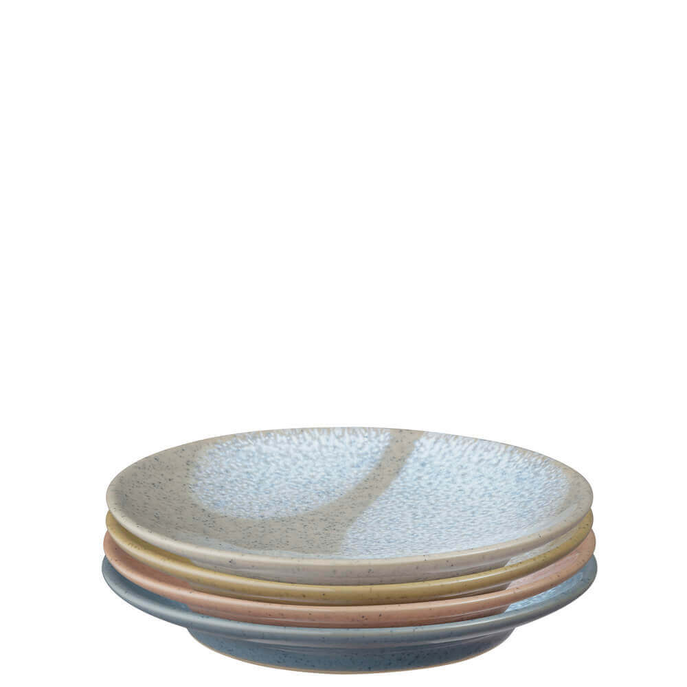 Denby Kiln Accents Set of 4 Small Coupe Plates